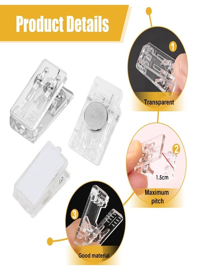 مجموعة علاقات نسيج مكونة من 70 قطعة، 50 مشبكًا ذاتيًا اللصق + 25 مشبكًا مغناطيسيًا، مشابك جدارية لتعليق الصور والملصقات والمنسوجات الجدارية دون إتلاف الجدران، مثالية للمنزل والمكتب والمستأجرين، حلول ديكور بدون مسامير - Image 3